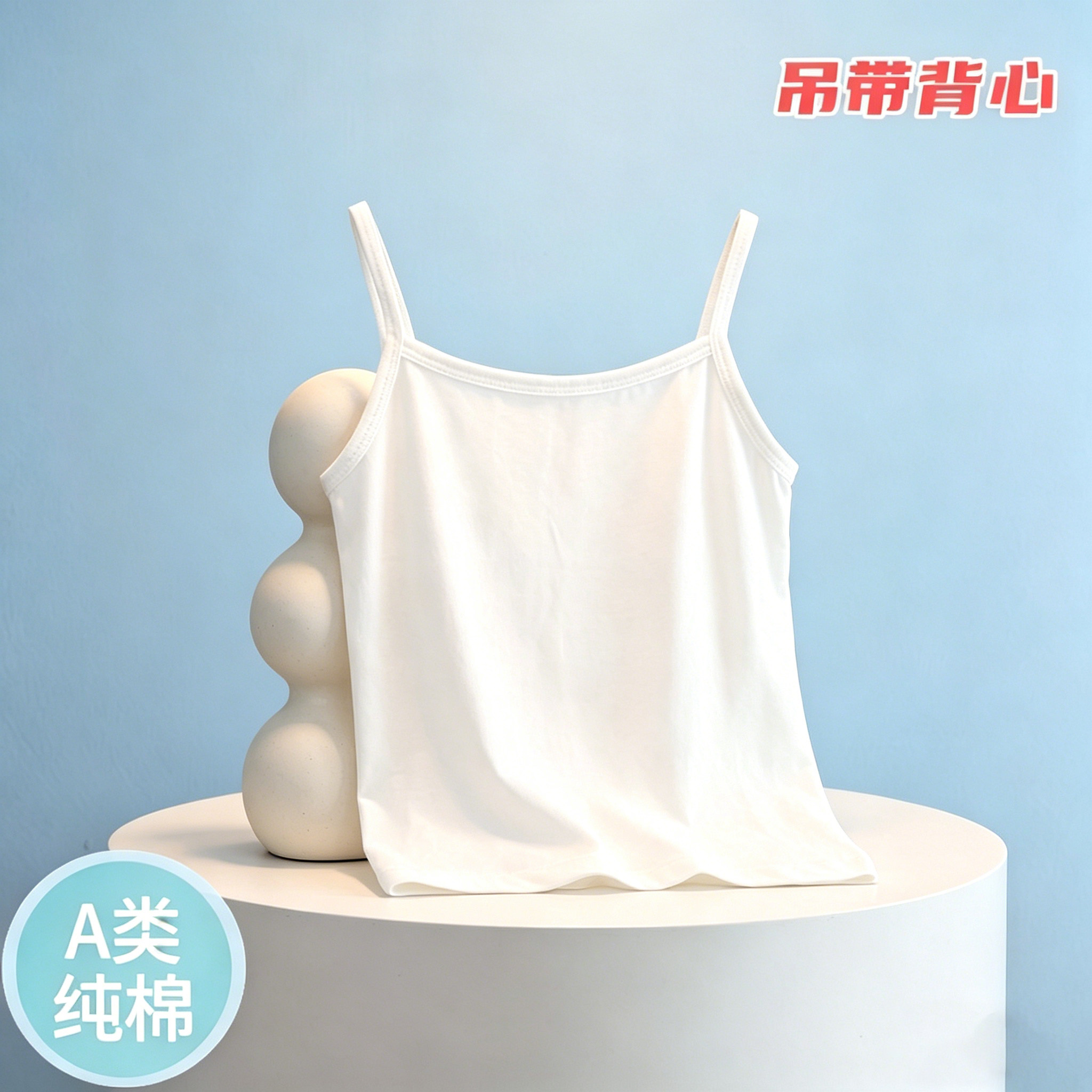 纯棉背心女童夏季薄款打底吊带图片