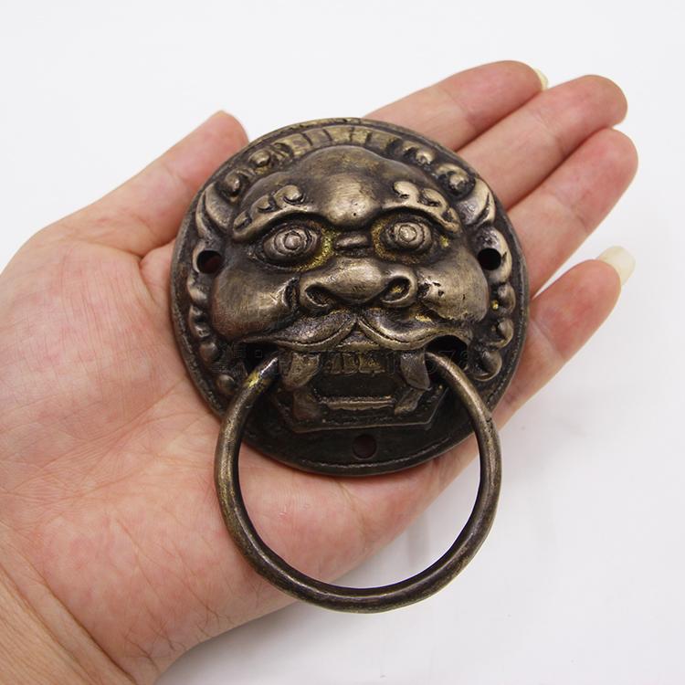 黄铜仿古圆形门拉手图片