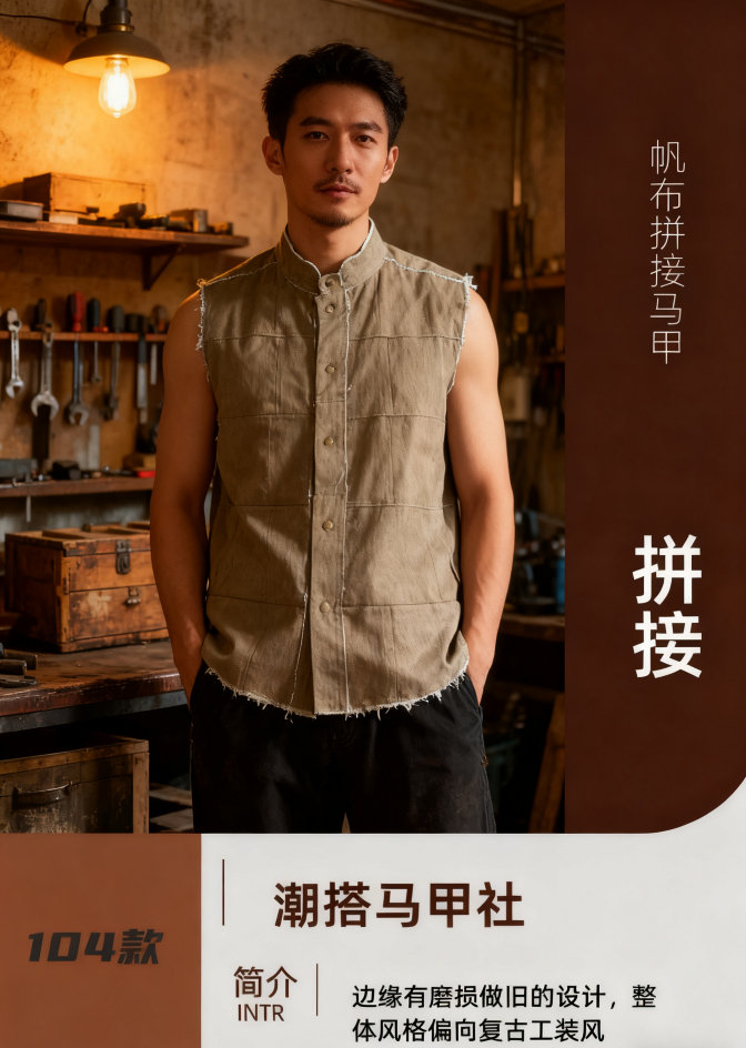 2025春季新款男士马甲背心时背心