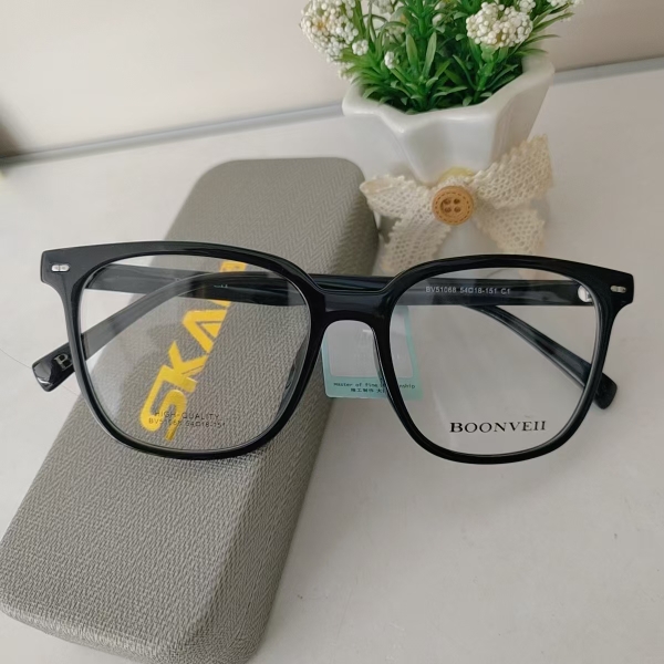 BOONVEII2024时尚大框镜架男简约全框TR素颜镜架女超轻近视眼镜框