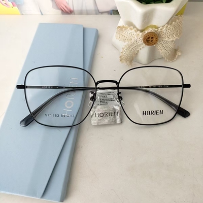 海俪恩近视眼镜时尚金丝多边形男女款眼镜框配近视度数镜架N71183