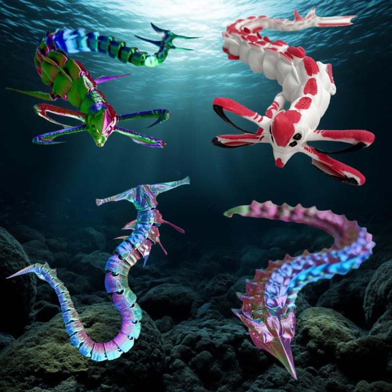 深海迷航周边3d打印玩具关节可动利维坦模型周边桌面摆件生日礼物