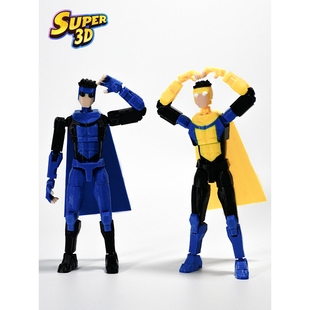 无敌战争极恶马克3D打印关节可动手办无敌 少侠幸运13人偶礼物