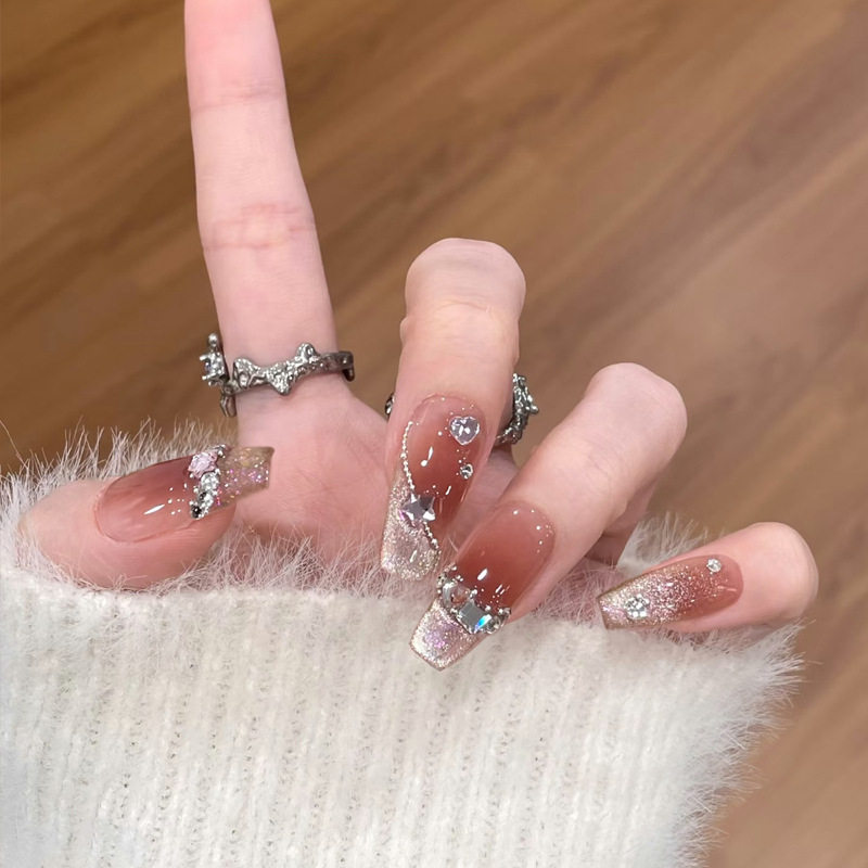 手工儿童美甲穿戴甲高级感中长款浮光甜心假指甲贴片2026马年新款,彩妆/香水/美妆工具,穿戴甲/甲片,淘宝优惠券,粉丝福利购,淘宝优惠卷