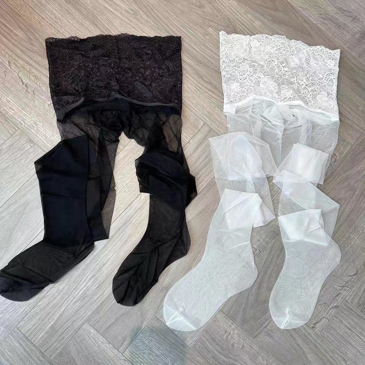 西西里深裆无缝0.1d天生丝滑连裤袜蕾丝花边高腰口百搭隐形黑丝袜