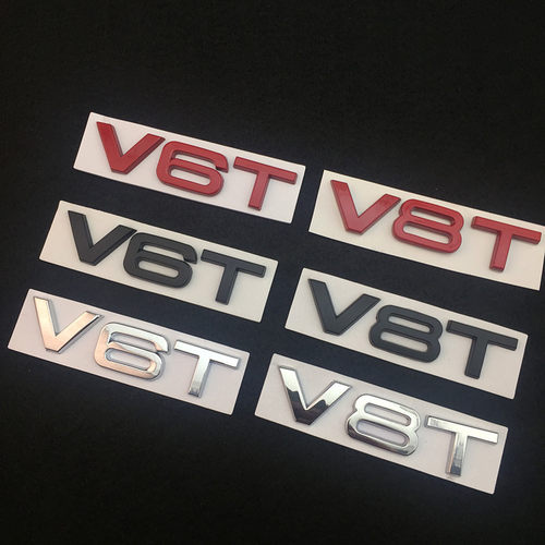 适用于奥迪V6TV8T车贴车标A3A4LA
