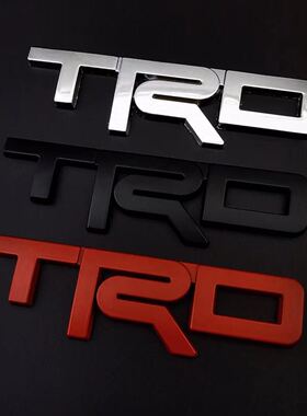 适用锐志中网 凯美瑞标志 TRD汽车个性车贴车标改装金属标中网标