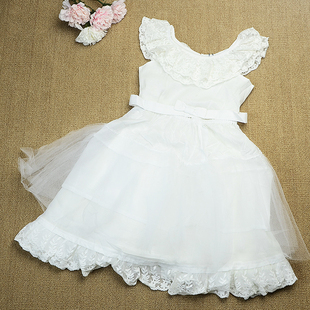 蕾丝蓬蓬两件套连衣裙K1322N236 时尚 新品 卡系列女童夏季