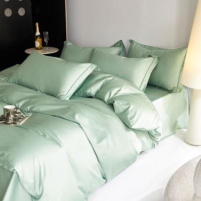 轻奢简约纯色全棉贡缎四件套