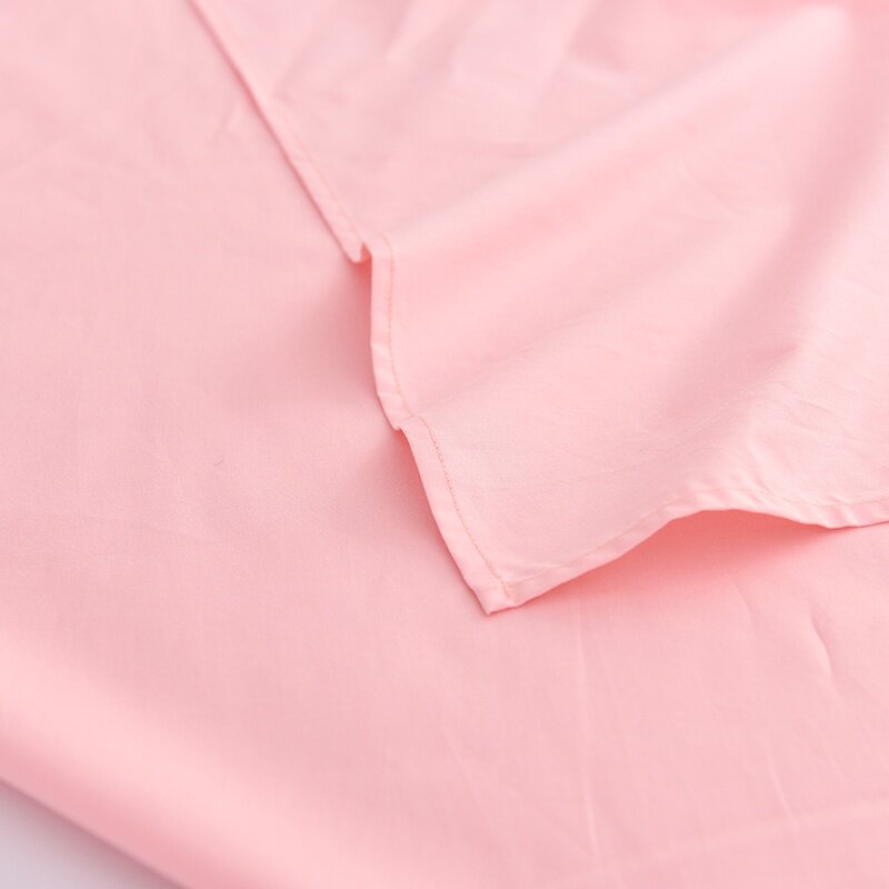 玉色纯棉单件床单裸粉玉粉色高密度全棉牛奶白纯白色被单单人1.2m