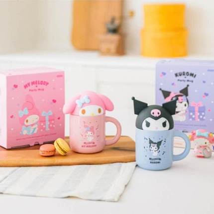 韩国代购三丽鸥hellokitty美乐蒂牛奶陶瓷马克杯咖啡下午茶杯礼物