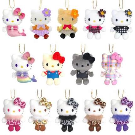 日本代购sanrio50周年纪念限定HelloKitty美人鱼jk裙豹纹包挂件