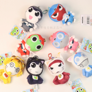 韩国代购keroro军曹猫咪可爱毛绒玩偶挂件钥匙扣包包挂饰礼物