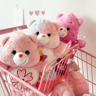 韩国代购carebears正版毛绒爱心彩虹熊公仔玩偶娃娃生日礼物女生