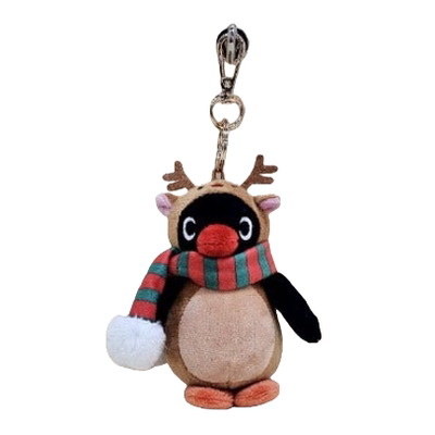 韩国正版pingu驯鹿企鹅毛绒挂件