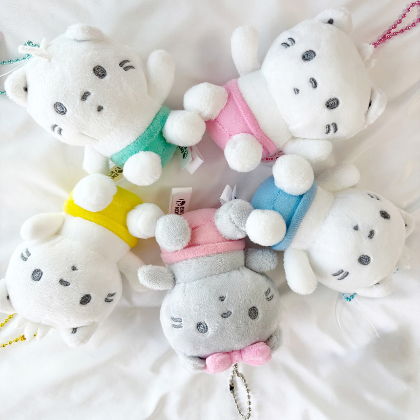 韩国代购三丽鸥粉色猫咪毛绒玩偶挂件公仔包挂钥匙扣礼物女