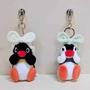 pingu企鹅可爱戴发箍企鹅毛绒挂件玩偶钥匙扣 韩国代购 定金2月