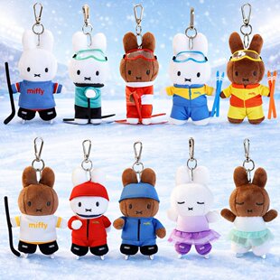 韩国代购冬奥会限定米菲滑雪滑冰短道速滑梅拉妮米菲毛绒玩偶挂件