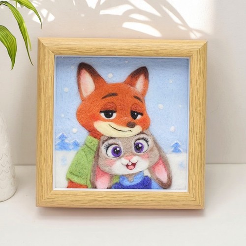 羊毛毡戳戳乐diy相框画材料包