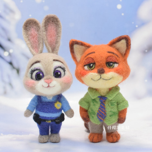 羊毛毡疯狂动物城朱迪尼克材料包