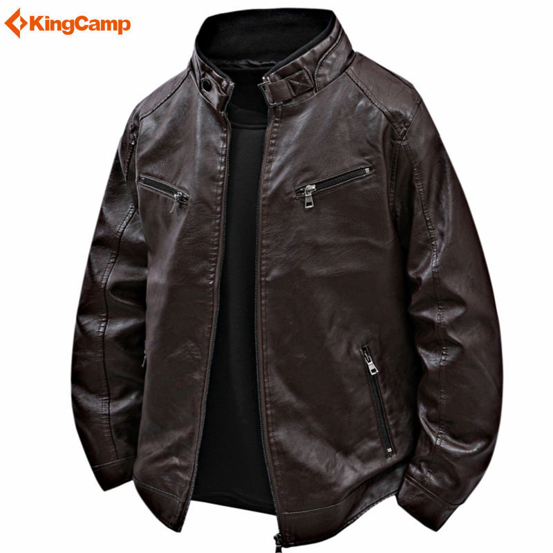 秋冬工装皮衣男春秋季新款机车服外套户外休闲防风立领皮夹克加绒