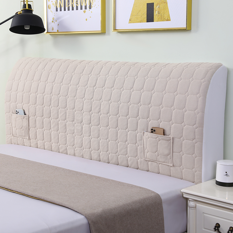 床头罩套全包床头套罩木床头罩软包床头罩卧室纯色床头套子罩