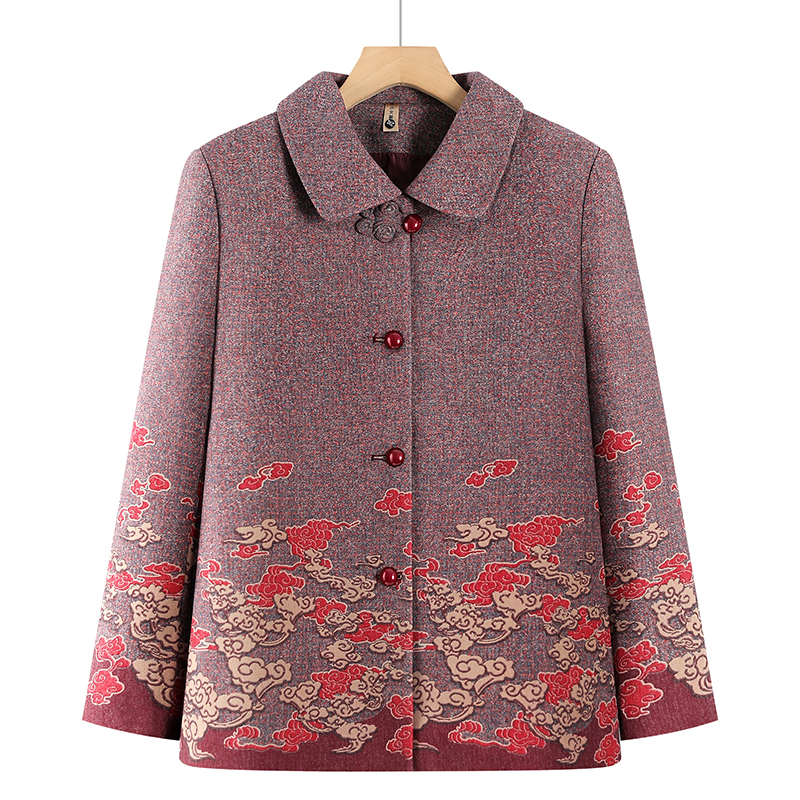 奶奶装春秋季外套妈妈洋气上衣