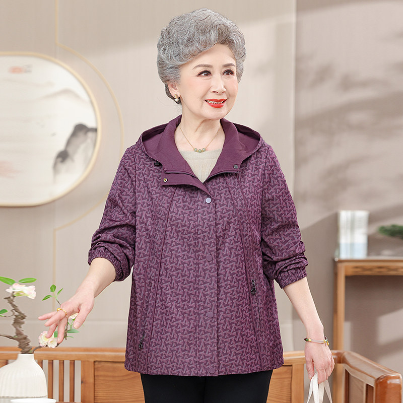 奶奶装春装夹克衫拉链妈妈装外套图片