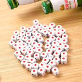 骰子色子圆角筛子亚克力14号塑料筛粒酒吧ktv夜场1包100粒5包家用