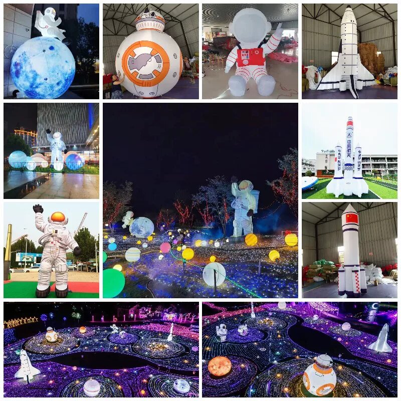 大型发光宇航员气模户外卡通
