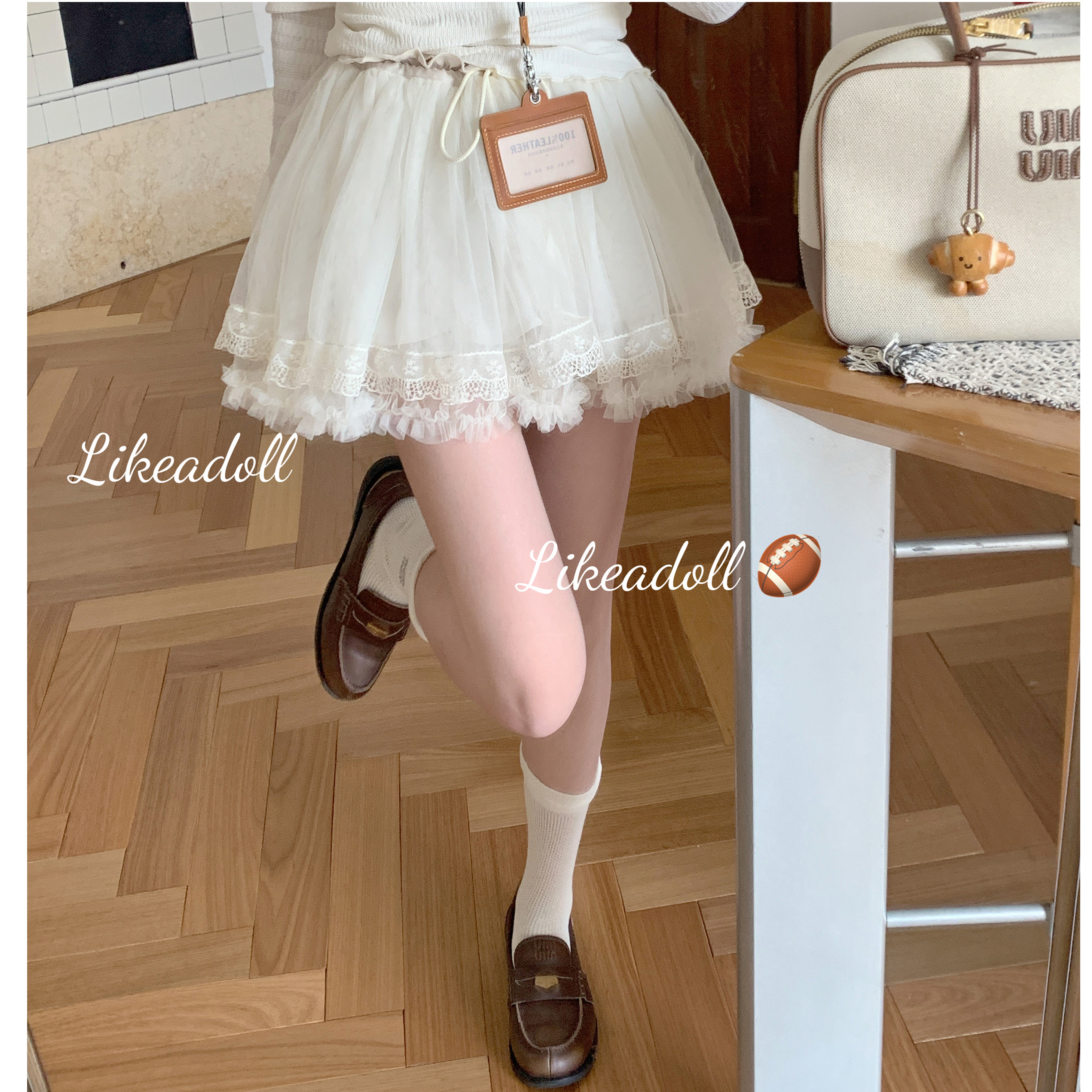 DOLL原创空气感半身纱裙