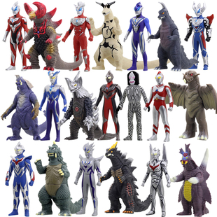 万代银河奥特曼诺亚迪迦赛罗月神梦比优斯戴拿软胶人偶怪兽玩具