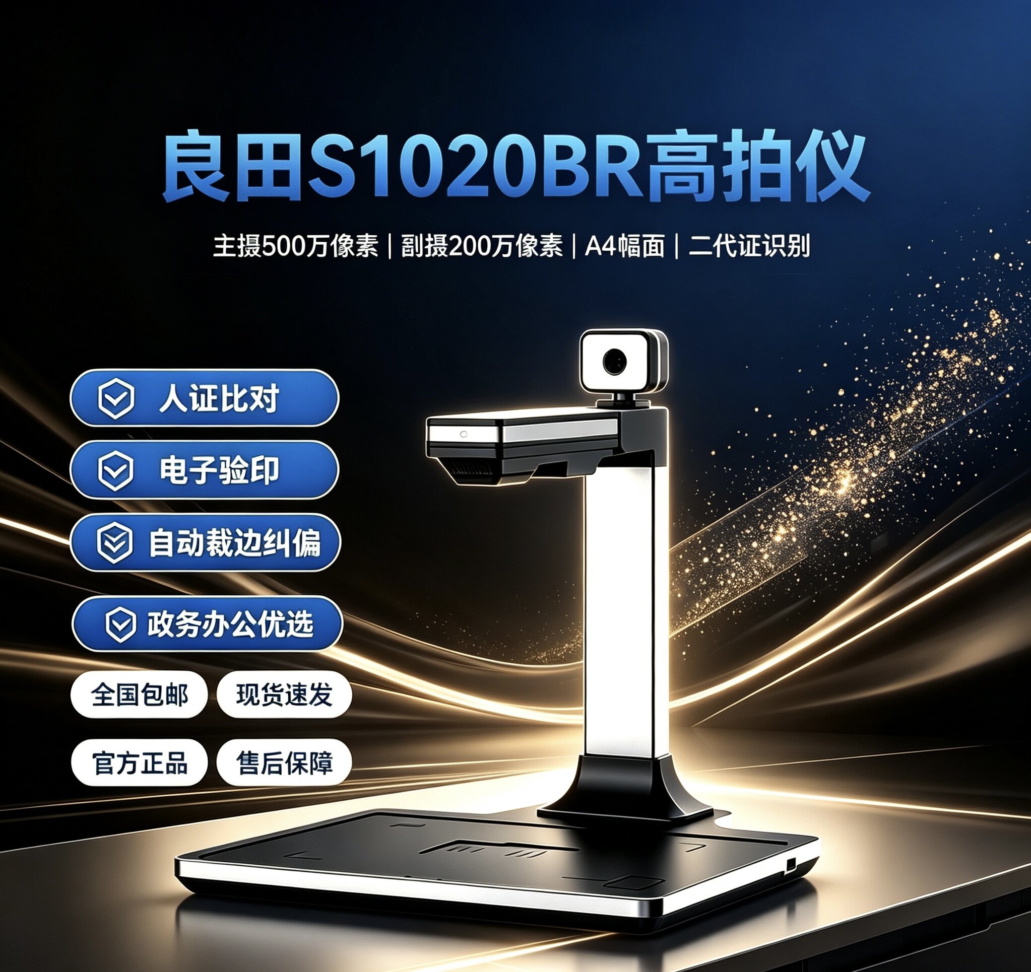 良田S1020BR高拍仪500扫描仪