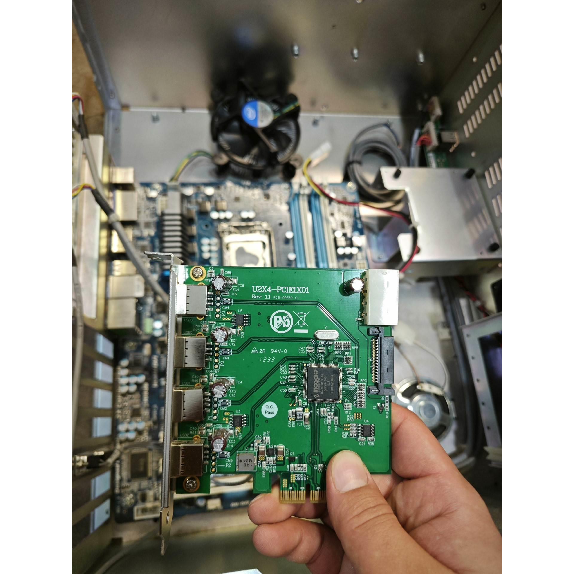 【释迦】拆机ASM U2X4-PCIE1X01 PCIE转4口USB