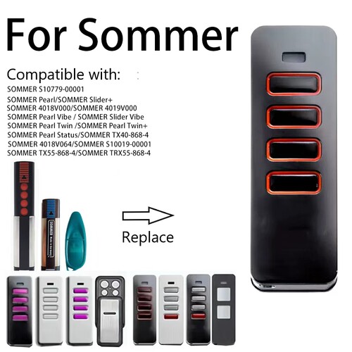 兼容Sommer 4019 868.95MHZ滚动码4键卷帘门车库门遥控器厂家批发