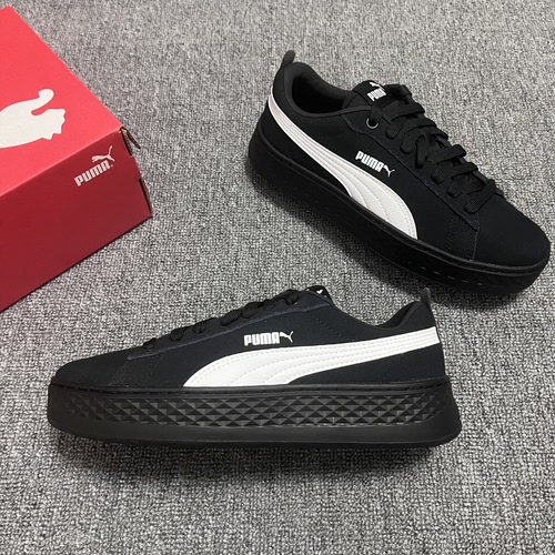 PUMA彪马 Smash Platform Suede 时尚舒适 透气女鞋 低帮板鞋