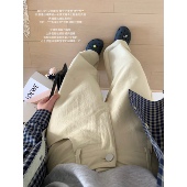 XFYSTYLE_中空纱面料 抗皱防晒轻薄软弹立体剪裁显瘦弯刀休闲长裤