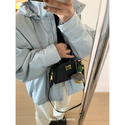 石墨烯蚕丝羊毛连帽冲锋衣外套