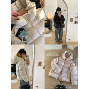 XFYSTYLE_三星95白鸭绒泡芙连帽短款羽绒服女冬季奶呼呼保暖外套