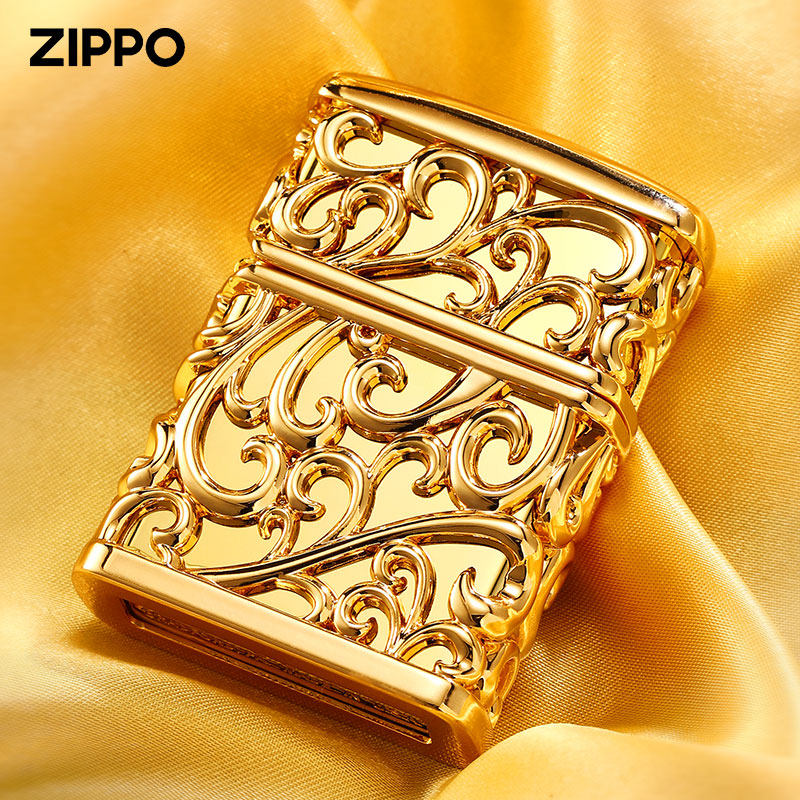 zippo打火机正品重盔甲金缕战衣富贵唐草专柜正版男士送礼限量版