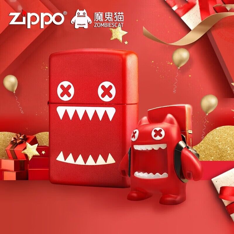 zippo打火机正版 芝宝官方IP联名魔鬼猫煤油防风个性创意男礼物