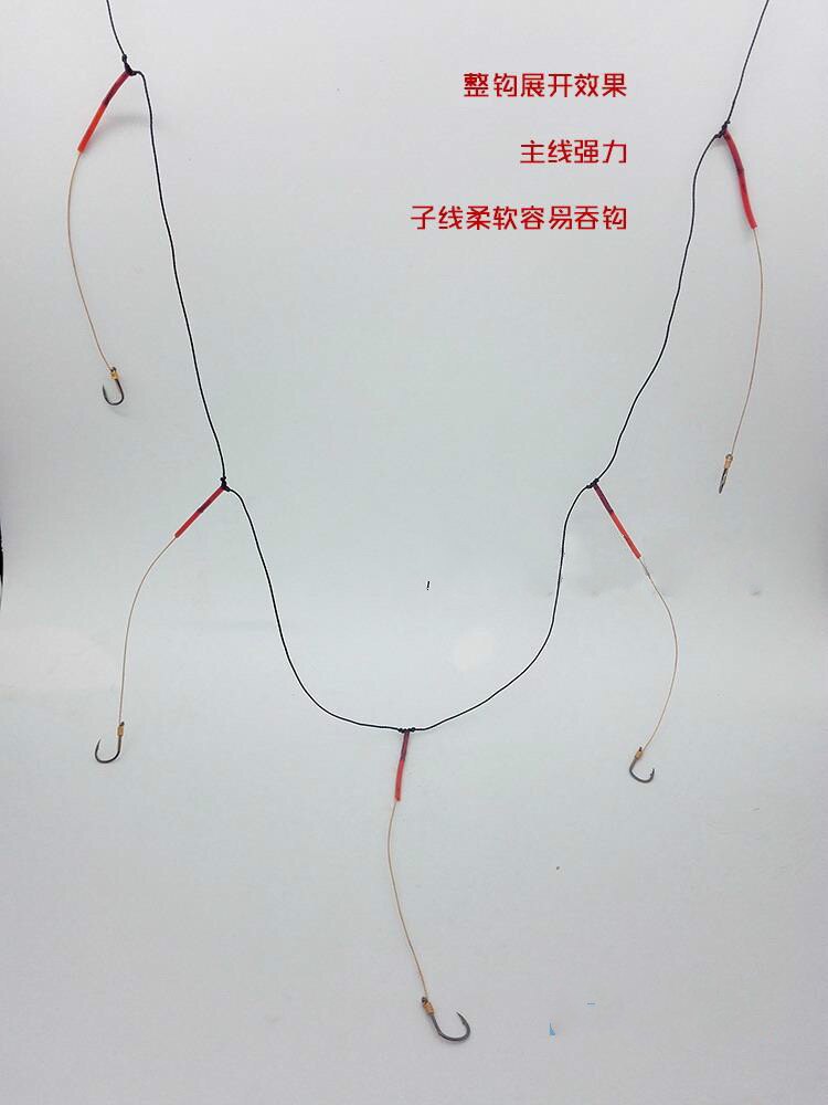 钓黄辣丁鲫鱼伊势尼5钩串钩钓组有倒刺海竿抛竿专用冬钓鱼钩特价