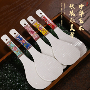 景德镇陶瓷饭勺优质骨瓷不粘米饭勺防滑耐高温易清洗不发霉不变形