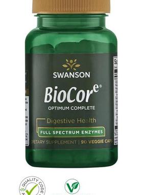 美国SWANSON高品质BioCore专利全消化酶植物配方90粒美国直邮特价