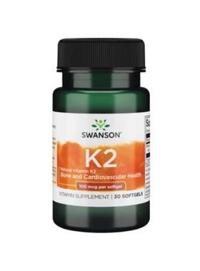 美国SWANSON维生素K2(Menaquinone-7)100MCG*30粒 美国直邮 特价