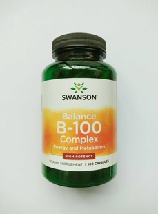 美国原装SWANSON 均衡维生素B族100胶囊 100粒美国直邮