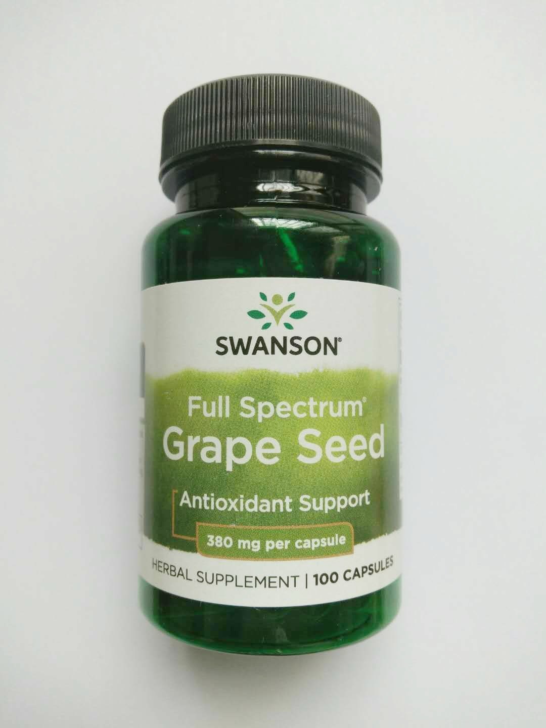 美国原装SWANSON葡萄籽胶囊380MG*100粒 美国直邮