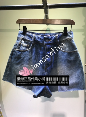 断码清仓JUCY家懒懒现货实拍2022年夏季女士休闲牛仔短裤JRDP325A