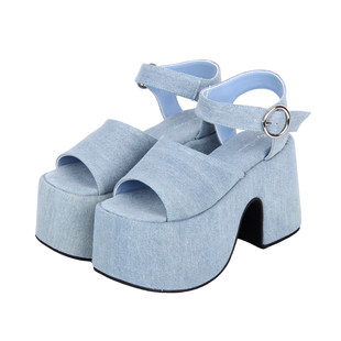 2025新品 L054改版 LOLITA鞋 超高跟包底松糕凉鞋 朋克露趾 普普家