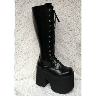 松糕厚底靴coser增高鞋显瘦高筒靴舞台日常可穿女靴可定制9053